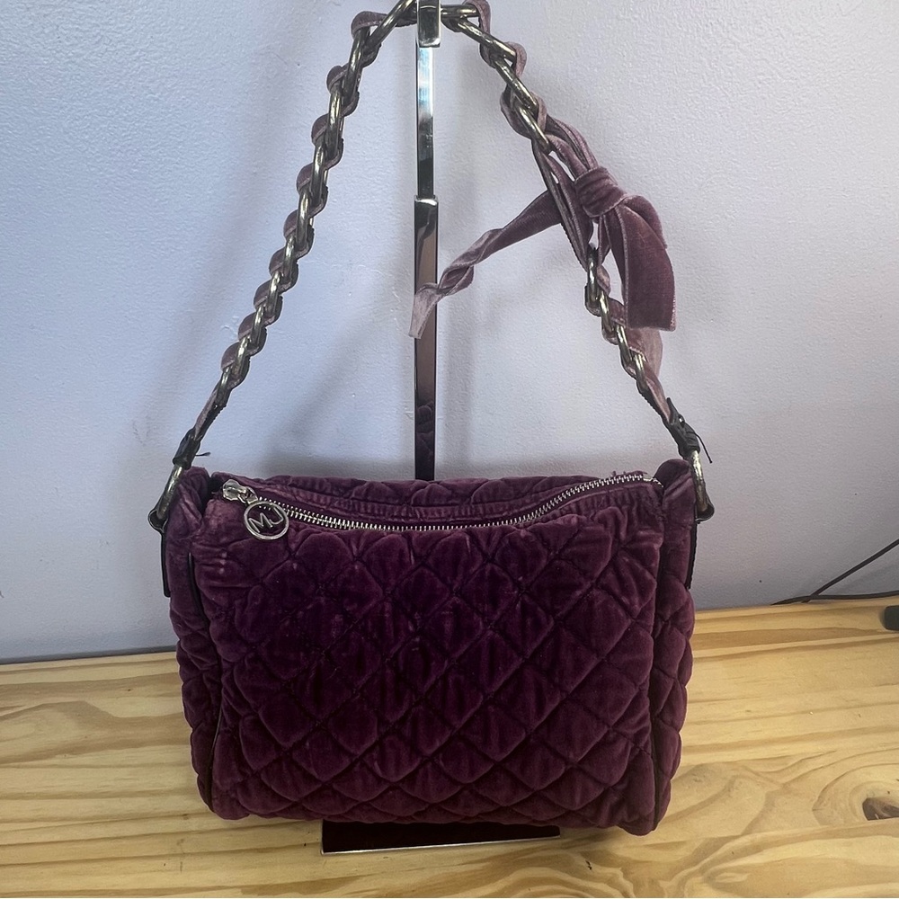 Marc Jacobs Y2K Purple Velvet Shoulder Bag